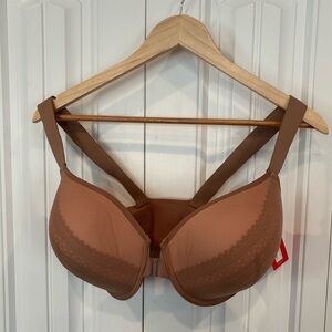 Spanx Tan Bra-Llelujah Ilusion Lace Full‎ Coverage Bra Size 38 DDD